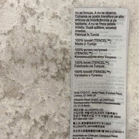 ALL SAINTS BLACK CARGO SATIN FINISH - Picture 5 of 5